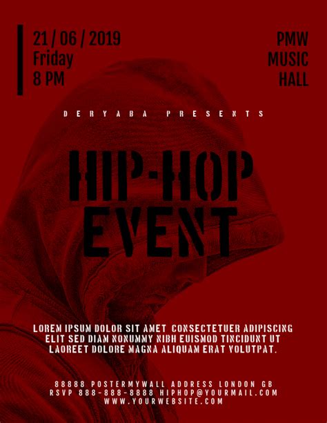Hip Hop Rap Music Event Flyer Template Postermywall