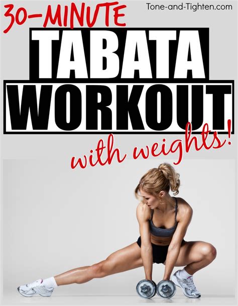 Calorie Dumbbell Tabata Hiit Workout Tone And Tighten