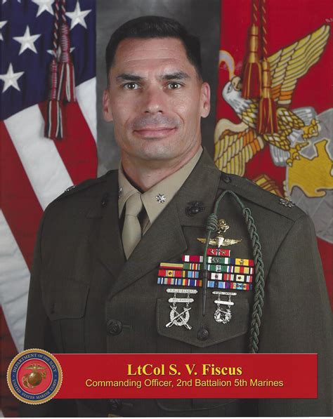 Lieutenant Colonel Stephen V Fiscus 1st Marine Division Biography