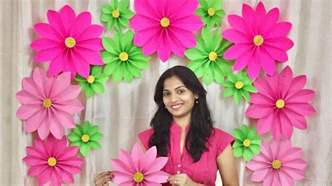 Very Easy Paper Flower Decoration At Home Decoration Ideas For Any