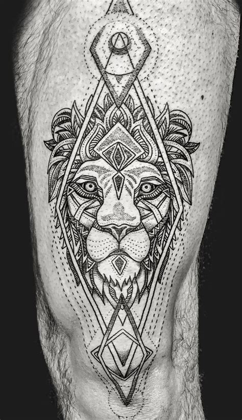 Lion Tattoo On Leg For Men Lion Tattoo Sleeve Leg Tattoos Lion Leg