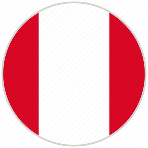 Circular Country Flag National National Flag Peru Rounded Icon