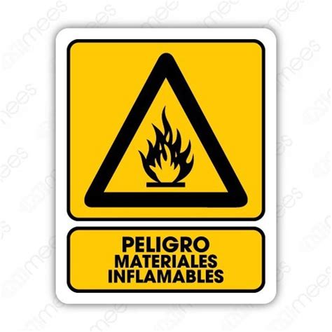 Señalamiento Peligro Materiales Inflamables 20x25 Meses Sin Intereses