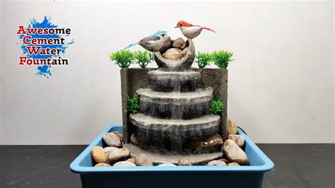 Diy Awesome Latest Indoor Tabletop Cement Waterfall Fountain Youtube