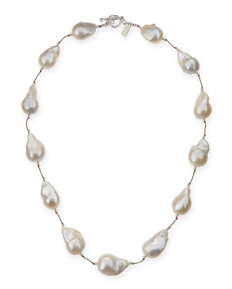Margo Morrison Large Baroque Pearl Necklace 20l Large Pearl Necklace Beautiful Pearl