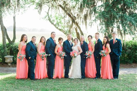 Navy And Coral Charleston Wedding At Creek Club At Ion — A Lowcountry Wedding Blog And Magazine