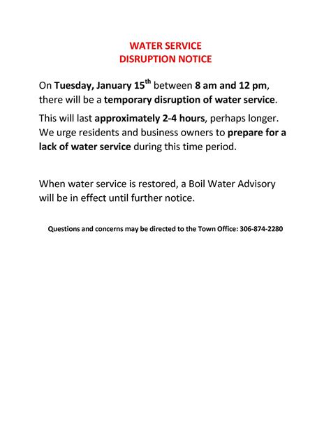 Explore Our Free Water Shut Off Notice Template Templates Being A Landlord Words