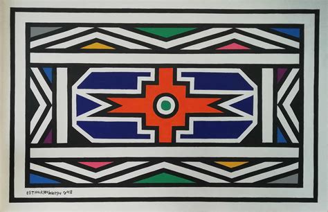 Esther Mahlangu Ndebele Abstract 2018 Available For Sale Artsy