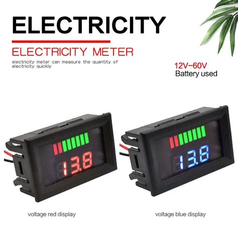 Lcd Digital Voltmeter V V V V Battery Capacity Indicator Lead Acid Power Car