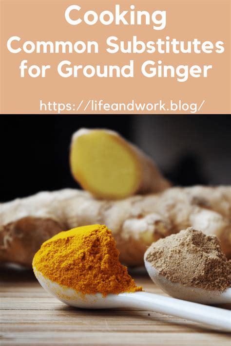 common substitutes for ground ginger
