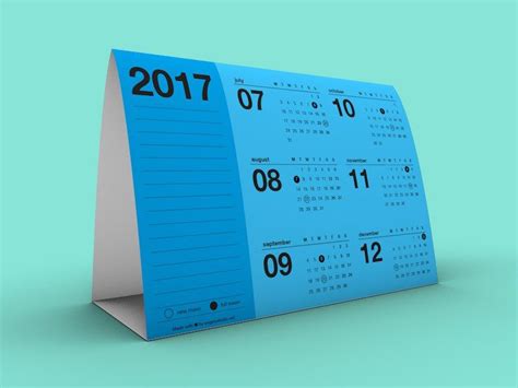 Free Printable Tent Calendar 2017 Calendar 2017 Calendar Design