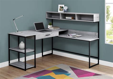 Black metal office desk can offer you many choices to save money thanks to 17 active results. Gray & Black Metal 59" L-Shaped Corner Desk - ComputerDesk.com