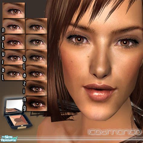 The Sims Resource Natural Blazing Eyeshadow Set
