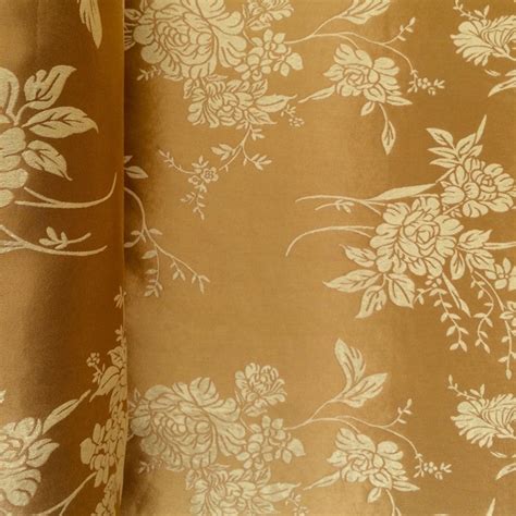 Gold Velvet Jacquard Damask Fabric 118 Wide Sold By Etsy