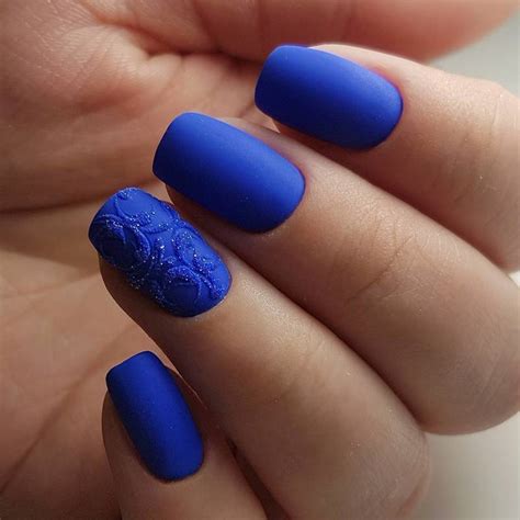 blue matte nails nail art by beautybigbang nailpolis museum of nail art