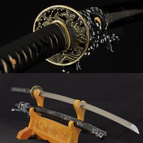 Handmade Japanese Real Sword Samurai Katana Damascus Fold Steel Blade