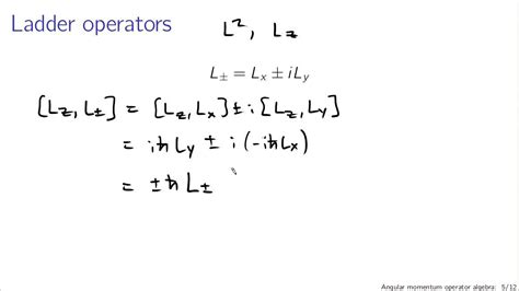 Angular Momentum Operator Algebra Youtube