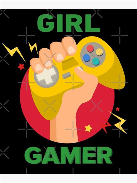 Gamer Cute Gaming Design Funny Gamer Girl Gamer Poster By Efenem