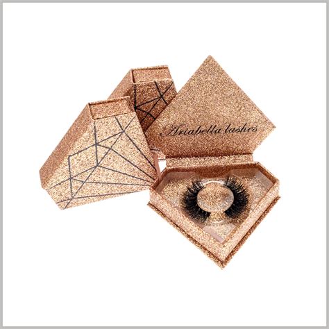 Diamond Shaped Creative Packaging For Eyelashes Boxes