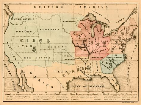 1860 United States Map With Dates Map