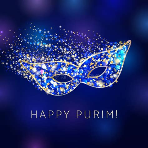 Happy Purim Celebrating Card Stock Vector Illustration Of Holiday