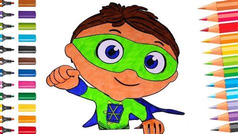 Super Why Fun Coloring Book Pages For Kids Youtube