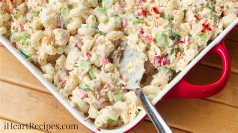 After the pasta is cooked you should transfer it to a colander and rinse it under cold water. Cold Chicken Macaroni Salad | I Heart Recipes