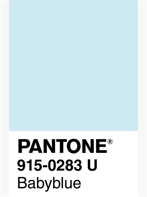 Pantone 915 0283 U Babyblue Canvas Print For Sale By Timonkey Redbubble