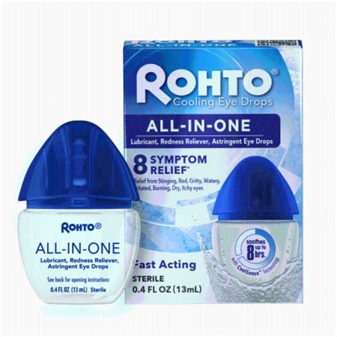 Rohto All In One Ice Cooling Eye Drops 04 Fl Oz Marianos
