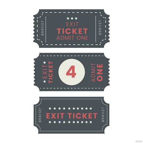 Exit Ticket Vector In Illustrator Eps  Png Svg Download