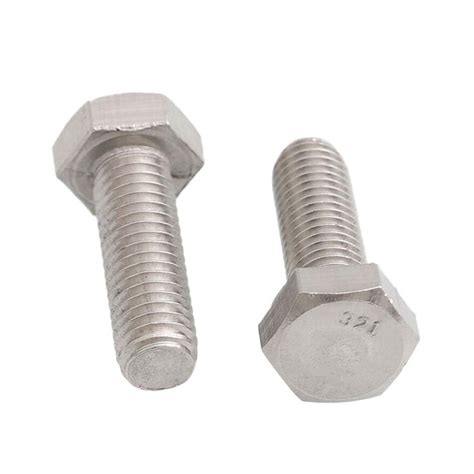 Stainless Steel 321 Bolts Hex Head M8 M10 M12 M16 - WKOOA
