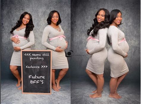 Welcome To Kenenna Blog Pregnant Identical Twin Sisters Show Off Their