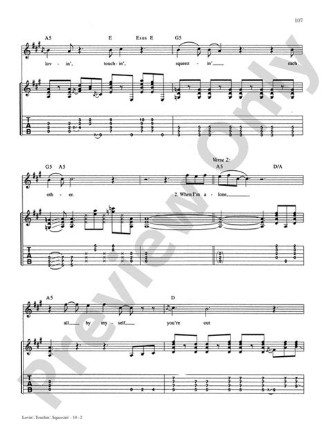 Lovin Touchin Squeezin Guitar Journey Digital Sheet Music Download