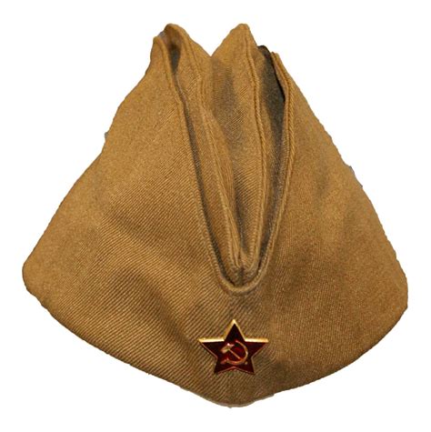 Army Hat Original Russian 1970 Ussr Soviet Military Uniform Star Side