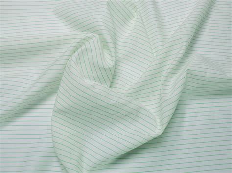 100 Cotton Voile Fabric Stripe Design Green And Etsy