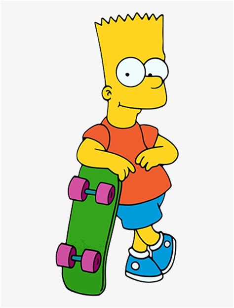 Cartoon Characters Simpsons Png Bart Simpson Skateboarding Free