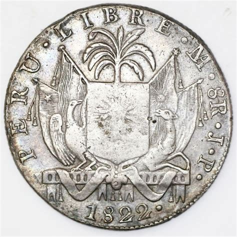 Lima Peru 8 Reales 1822jp Peru Libre