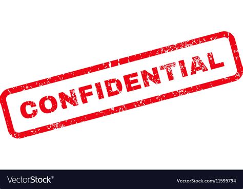 Confidential Text Rubber Stamp Royalty Free Vector Image