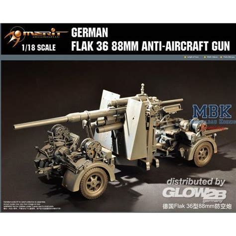 German Flak 36 88mm Anti Aircraft Gun In 118