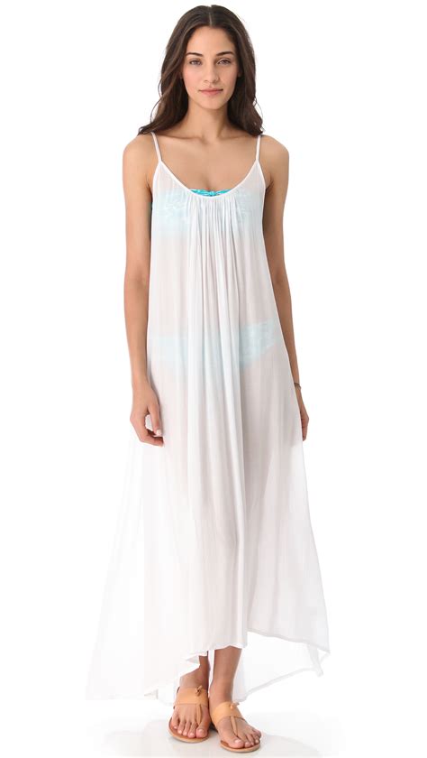 Lyst Mikoh Swimwear Cover Up Maxi Dress With Low Back In White