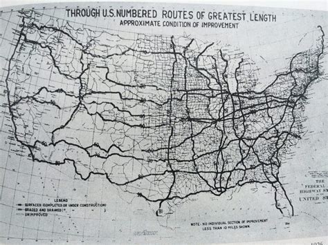 The Casual Observer 1926 Map Showing The Principal Routes Of The Us