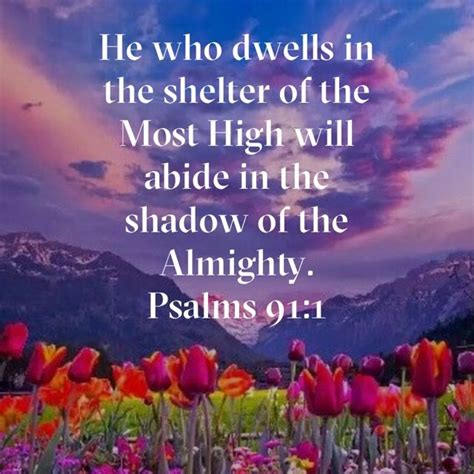 He Who Dwells In The Shelter Of The Most High Will Abide In The Shadow