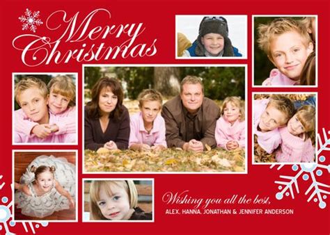 Christmas Card Collage Template Card Template