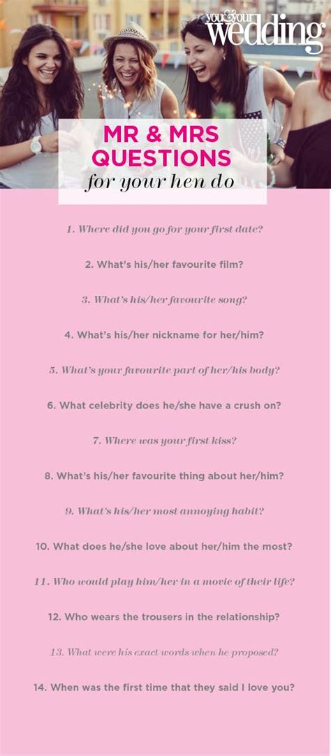 Mr And Mrs Quiz Questions For Your Hen Do Hen Do Disney Hen Party