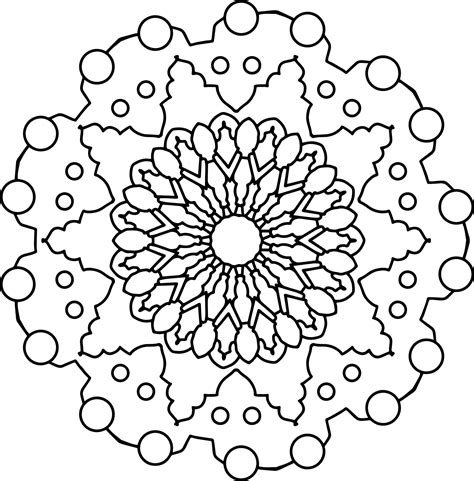 Mandala Design För Färgläggning Svart Och Vitt Vektor Illustration