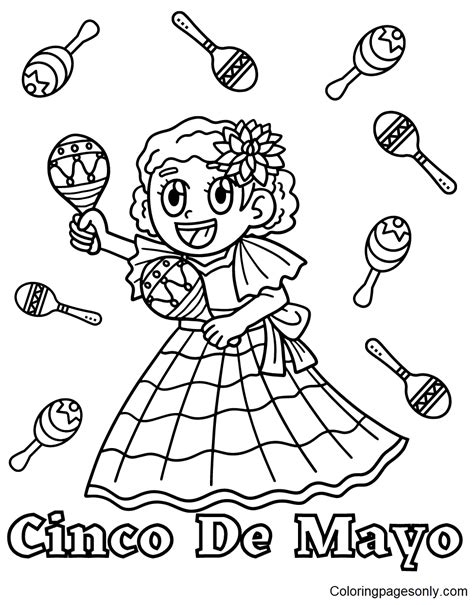 Cinco De Mayo Coloring Page Page For Kids And Adults Coloring Home