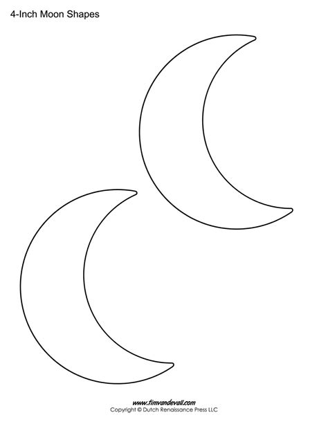 Blank Moon Templates Tims Printables