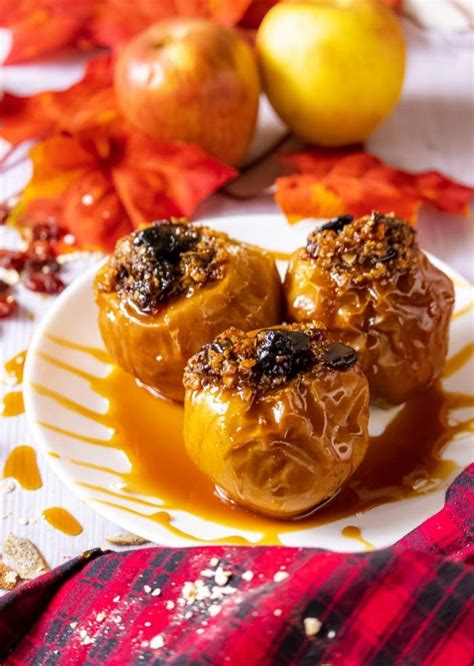 Stuffed Baked Apples With Walnuts Raisins And Cranberries