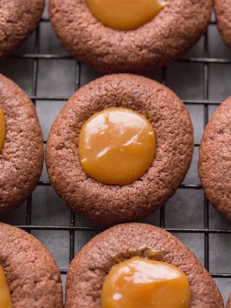 Chocolate Caramel Thumbprints The Clean Eating Couple