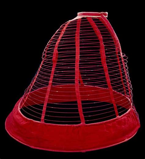 Cage Crinoline Of Steel With Red Wool And Linen 1860 1865 Via The Victoria And Albert Museum